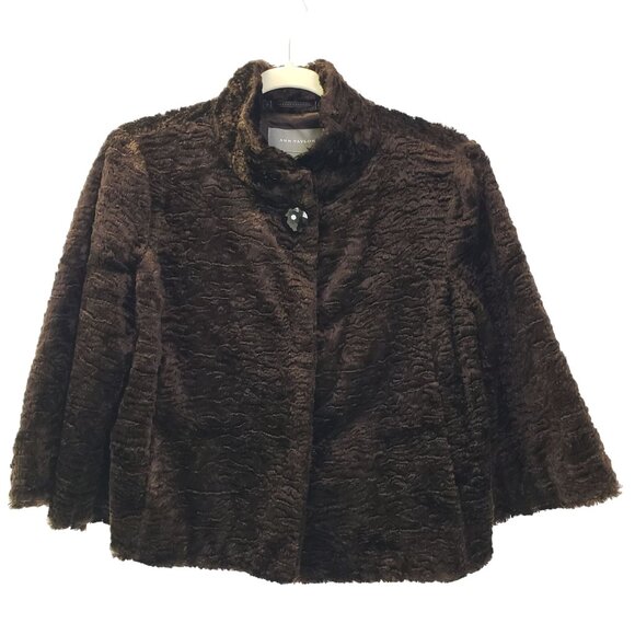 NWOT Ann Taylor Cropped Faux Fur Blazer Jacket Size S - Picture 1 of 8